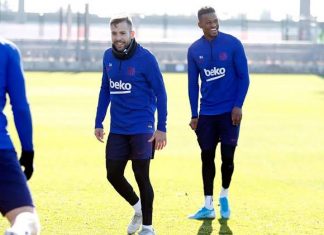 Barcelona-Jordi-Alba-e-Nelson-Semedo-voltam-aos-treinos