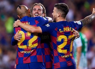 Barcelona | Vidal se gloria da “caneta” dada em Griezmann no treino Vidal-se-gloria-da caneta-dada-em-Griezmann-no-treino