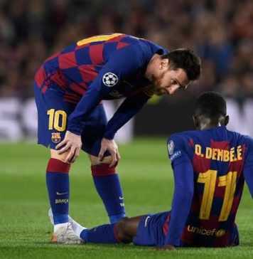 Dembélé abandona treino do Barcelona Dembélé-abandona-treino-do-Barcelona