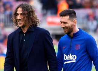 Carles Puyol está feliz com a permanência de Lionel Messi no Barcelona Puyol-sobre-Lionel-Messi-tivemos-sorte-de-tê-lo-no-Barcelona