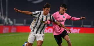 Barcelona-Paulo-Dybala-pede-a-camisa-de-Pedri-após-confronto-da-Champions