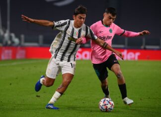 Barcelona-Paulo-Dybala-pede-a-camisa-de-Pedri-após-confronto-da-Champions