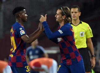 Barcelona-Griezmann-envia-mensagem-para-Ansu-Fati-apos-a-lesão-no-joelho