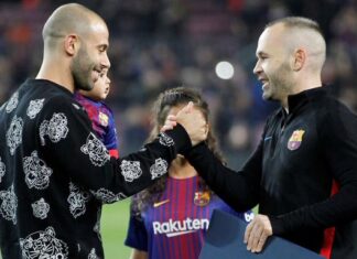 Barcelona-iniesta-Luis-Suárez-mandam-mensagem-para-Javier-Mascherano